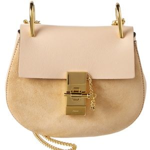 Chloé Drew Mini Leather & Suede Shoulder Bag NEW!